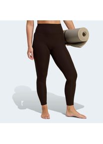 Trainingstights adidas Performance "ADIDAS ALL ME RIB 7/8 LEGGINGS", Damen, Gr. XXL, N-Gr, aurora coffee, normal, gr., Obermaterial: 86% Polyester, 14% Elasthan, 7/8-L&auml;nge, Hosen Trainingstights