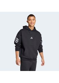 Kapuzensweatshirt adidas Sportswear "FUTURE ICONS 3-STREIFEN HOODIE", Herren, Gr. L, schwarz, Obermaterial: 67% Polyester, 33% Baumwolle, angesetztes B&uuml;ndchen, Sweatshirts Kapuzensweatshirt, mit kurzen, abgewinkelten 3-Streifen an den &Auml;rmeln, sportlicher Stil