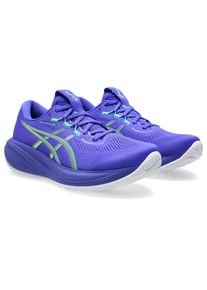 Laufschuh asics "GEL-CUMULUS 28", Herren, Gr. 47, cobalt burst, illuminate gr&uuml;n, Synthetik, Schuhe Laufschuh, mit PureGEL D&auml;mpfung, mit FF BLAST MAX Mittelsohlen-Foam