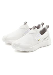 Sneaker John Devin "Freizeitschuh, Halbschuh, Slipper, Turnschuh, Slip-On-Sneaker", Herren, Gr. 45, wei&szlig;, Obermaterial: 70% Textilmaterial, 30% Lederimitat. Decksohle: 100% Textilmaterial. Futter: 100% Textilmaterial. Laufsohle: 100% Synthetik, unifarben, Basic, Schuhe Sneaker, zum Reinschl&uuml;pfen Unisex VEGAN