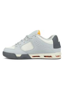 Sneaker DC Shoes "DC COMMAND", Herren, Gr. 46, grau, dunkelgrau, orange, Leder, Synthetik, Schuhe Sneaker