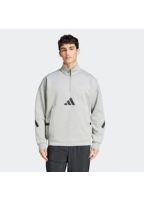 Sweatshirt adidas Sportswear "ADIDAS Z.N.E. QUARTER-ZIP", Herren, Gr. M, grau (medium grau heather), Obermaterial: 57% Polyester, 43% Baumwolle, angesetztes B&uuml;ndchen, Sweatshirts Sweatshirt