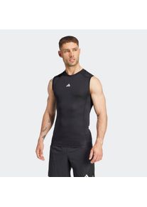 Tanktop adidas Performance "TECHFIT COMPRESSION TRAINING SLEEVELESS", Herren, Gr. S, schwarz, Obermaterial: 83% Polyester, 17% Elasthan, Tops Tanktop