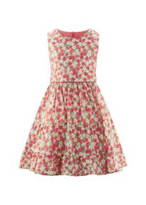 Sommerkleid happy girls, M&auml;dchen, Gr. 116, N-Gr, gr&uuml;n, Web, Obermaterial: 100% Baumwolle. Futter: 100% Baumwolle, bedruckt, gebl&uuml;mt, Basic kniebedeckend, Rundhals, Kleider Sommerkleid