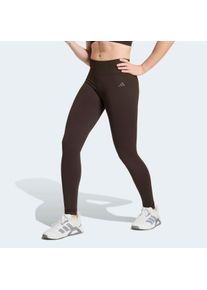 Trainingstights adidas Performance "WORKOUT ESSENTIALS KNIT SCRUNCH 7/8 LEGGINGS", Damen, Gr. XXL, N-Gr, aurora coffee, normal, gr., Obermaterial: 70% Polyester, 21% Polyamid, 9% Elasthan, Hosen Trainingstights