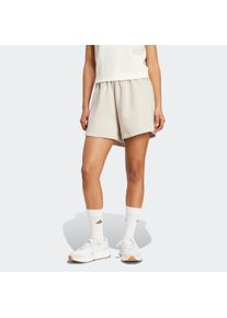 Shorts adidas Sportswear "SOFT LUX LOOSE", Damen, Gr. XS, N-Gr, wonder aluminium, normal, gr., Obermaterial: 51% Polyester, 25% Modal, 15% Baumwolle, 9% Elasthan, Hosen Shorts, mit Kordelverschluss, aus Polyester, Modal, Baumwolle und Elasthan