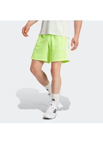 Shorts adidas Performance "ESSENTIALS TRAINING 3-STREIFEN WOVEN", Herren, Gr. XL, L&auml;nge 7, gelb (lucid lemon, wei&szlig;, innenbeinl&auml;nge ca. 18 cm), Obermaterial: 100% Polyester, Hosen Shorts