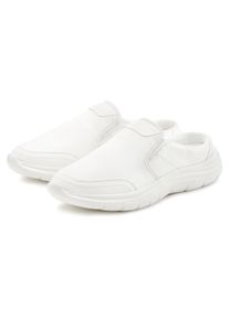 Sabot John Devin "Clog, Pantolette, Schlappen, Slipper, Slip-On-Sneaker", Damen, Gr. 42, wei&szlig;, Obermaterial: 80% Lederimitat, 20% Textilmaterial. Decksohle: 100% Textilmaterial. Futter: 100% Textilmaterial. Laufsohle: 100% Synthetik, unifarben, Basic, Schuhe Sabot, mit leichter Sohle, Unisex VEGAN