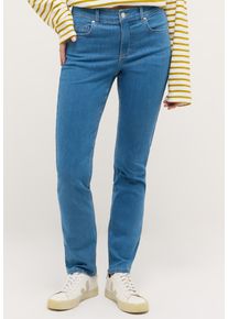 Straight-Jeans Angels "CICI", Damen, Gr. 46, L&auml;nge 28, light blau, Web, Obermaterial: 89% Baumwolle, 8% Polyester, 3% Elasthan, slim fit normal, Jeans Straight-Jeans, in Slim Fit-Passform