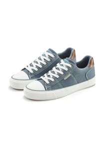 Sneaker ELBSAND "Schn&uuml;rschuh, Freizeitschuh, Stoffschuh, Halbschuh, Turnschuh", Herren, Gr. 43, blau, Obermaterial: 96% Textilmaterial, 4% Lederimitat. Decksohle: 76% Textilmaterial, 24% Lederimitat. Futter: 100% Textilmaterial. Laufsohle: 100% Synthetik, kontrastfarbene Details, unifarben, Basic, Schuhe Sneaker, Schn&uuml;rhalbschuh aus weichem Textilmaterial Unisex VEGAN, Topseller