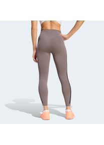 Trainingstights adidas Performance "OPTIME WORKOUT 3-STREIFEN 7/8 LEGGINGS", Damen, Gr. S, N-Gr, charcoal, normal, gr., Obermaterial: 73% Polyester, 27% Elasthan, 7/8-L&auml;nge, Hosen Trainingstights