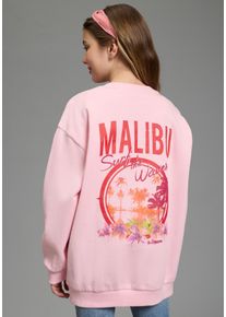 Sweatshirt Kangaroos "Kangaroos Sweatshirt loose fit", M&auml;dchen, Gr. 176/182, rosa, angeraute Sweatware, Obermaterial: 100% Baumwolle, bedruckt, loose fit, Rundhals, Rippb&uuml;ndchen, Sweatshirts Sweatshirt, im modischen Stil f&uuml;r M&auml;dchen, mit Logodrucken, angeraute Sweatware