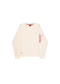 Sweater Alpha Industries "USN Blood Chit Sweatshirt", Herren, Gr. XL, wei&szlig; (jet stream wei&szlig;), Obermaterial: 80% Baumwolle, 20% Polyester, regular fit, Sweatshirts Sweater