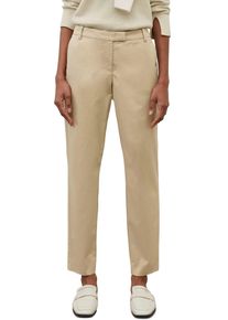 Marc O'Polo Chinohose MARC O'POLO "Torne", Damen, Gr. 32, N-Gr, braun (tall teak), Web, Obermaterial: 97% Baumwolle, 3% Elasthan, unifarben, tailored fit kn&ouml;chellang, Hosen Chinohose, mit klassischen B&uuml;gelfalten f&uuml;r mehr Eleganz
