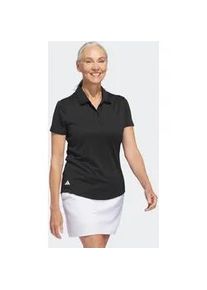Poloshirt Adidas PERFORMANCE "SOLID PERFORMANCE SHORT SLEEVE F&Uuml;R DAMEN", Damen, Gr. M, schwarz, Obermaterial: 100% Polyester, Shirts, mit Druckknopfverschluss, aus Polyester, leichtes Pikeematerial