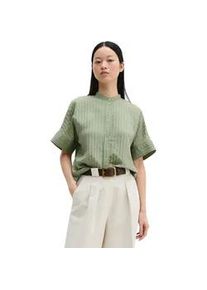 Marc O'Polo Kurzarmbluse MARC O'POLO "aus TENCELTM Modal", Damen, Gr. 40, fresh sage, Obermaterial: 82% Modal, 18% Polyamid, unifarben, regular fit normal, Umschlagbund, Blusen