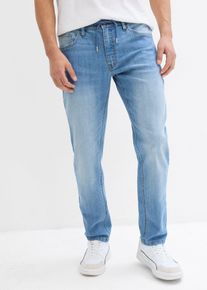 bonprix Leichte Regular Fit Stretch-Jeans mit elastischem Bund Straight (2er Pack), blau, Gr.33, Bequeme Schlupfjeans mit Stretchanteil und angesagtem Stone-Wash-Effekt im 2er Pack, grau denim: 82% Baumwolle (organic)