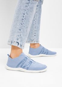 bonprix Barfu&szlig;schuhe mit flexibler Sohle, blau, Gr.41, Bequemer Barfu&szlig;-Sneaker, aus Vegan