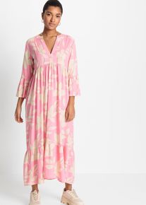 bonprix Maxikleid, rosa, Gr.48, sommerliches Maxikleid aus flie&szlig;ender Viskose mit V-Ausschnitt, aus Viskose