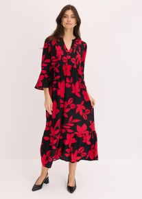 bonprix Maxikleid, schwarz, Gr.34, sommerliches Maxikleid aus flie&szlig;ender Viskose mit V-Ausschnitt, aus Viskose