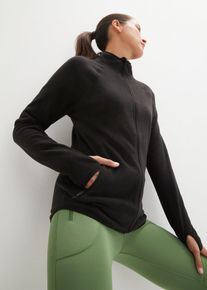 bonprix Fleecejacke mit Rei&szlig;verschluss-Taschen, schwarz, Gr.56/58 (3XL), Fleecejacke mit Rei&szlig;verschluss-Taschen, aus Fleece