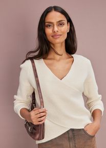 bonprix Wickelpullover, beige, Gr.44/46 (L), Sch&ouml;ner weicher Pullover mit Wickeleffekt