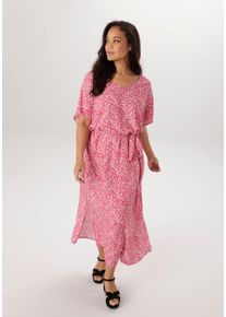 sheego Gro&szlig;e Gr&ouml;&szlig;en Strandkleid, wei&szlig;-pink-flieder, Gr&ouml;&szlig;e 46 - Damen