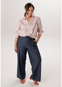 sheego Gro&szlig;e Gr&ouml;&szlig;en Hemdbluse, wei&szlig;-blau-rot-rose-orange-lila, Gr&ouml;&szlig;e 52 - Damen