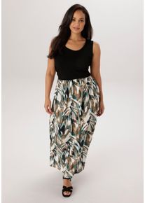 sheego Gro&szlig;e Gr&ouml;&szlig;en Jerseykleid, schwarz-bunt, Gr&ouml;&szlig;e 50 - Damen