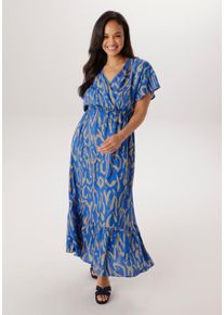sheego Gro&szlig;e Gr&ouml;&szlig;en Maxikleid, blau-beige, Gr&ouml;&szlig;e 52 - Damen