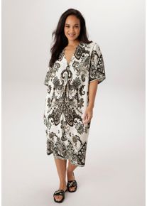 sheego Gro&szlig;e Gr&ouml;&szlig;en Blusenkleid, wei&szlig;-beige-grau-, Gr&ouml;&szlig;e 50 - Damen