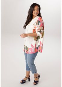 sheego Gro&szlig;e Gr&ouml;&szlig;en Hemdbluse, natur-pink-gr&uuml;n-orange-rose, Gr&ouml;&szlig;e 50 - Damen