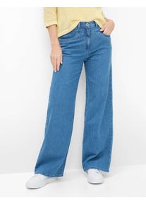 Raphaela by Brax Damen Five-Pocket-Hose Style LAURA FLARED BLEACHED, USING&BUFFIES, denim hellblau, Gr. 38