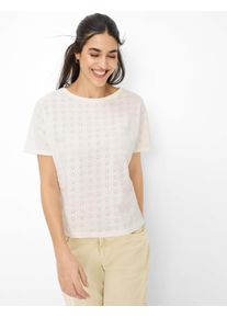 Brax Damen Shirt Style CAELEN S soft ecru, cremewei&szlig;, Gr. 36