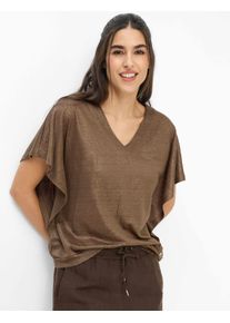 Brax Damen Shirt Style CASSIE S mocha brown, dunkelbraun, Gr. 34