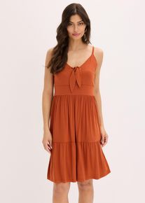 bonprix Tr&auml;gerkleid mit Knotendetail, braun, Gr.40/42 (M), Modernes Kleid mit Knotendetail, aus Viskose