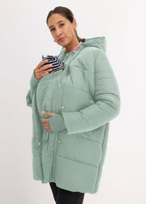 bonprix 3-in-1 Umstandsmantel mit Trageeinsatz, gr&uuml;n, Gr.38, Mittelwarme gef&uuml;tterter Steppmantel f&uuml;r die Schwangerschaft und danach, aus BIONIC-FINISH&reg; ECO