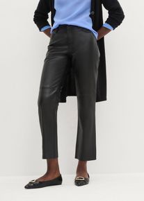 bonprix Lammnappa-Lederhose, schwarz, Gr.48, elegante Lederhose aus hochwertigem Lammnappa, mit Kniefutter, aus Nappaleder