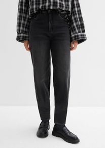bonprix Barrel-Jeans High Waist Bio-Baumwolle, schwarz, Gr.42, Barrel Jeans im 5 Pocket Style, 98% Baumwolle (organic)