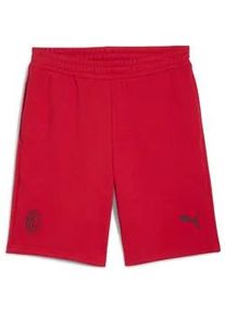Sporthose Puma "AC Milan FtblEssentials Shorts Herren", Damen, Gr. M, Normalgr&ouml;&szlig;en, for all time rot schwarz, 68% Baumwolle, 32% Polyester, regular fit, Hosen Sporthose