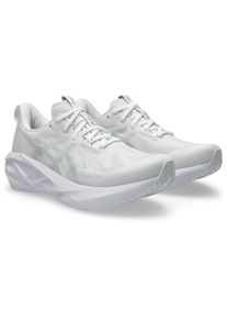 Laufschuh asics "NOVABLAST 5", Herren, Gr. 44,5, wei&szlig;, piedmont grau, Synthetik, Schuhe Laufschuh, mit Engineered Jacquard Mesh-Obermaterial, mit FF BLAST MAX Foam