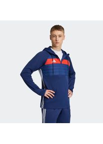 Kapuzensweatshirt adidas Performance "TIRO 25 ESSENTIALS WINTERIZED TRAININGSOBERTEIL", Herren, Gr. M, team navy blau 2, rot, wei&szlig;, Obermaterial: 100% Polyester, normal, Rundhals, angesetztes B&uuml;ndchen, Sweatshirts Kapuzensweatshirt