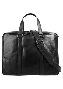 XZONE Reisetasche X-ZONE, Herren, Gr. B/H/T: 41cm x 30cm x 11cm onesize, schwarz, Leder, leicht gl&auml;nzend, unifarben, Taschen Reisetasche, echt Leder