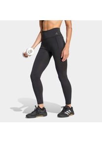 Trainingstights adidas Performance "OPTIME WORKOUT FULL LENGTH LEGGINGS", Damen, Gr. XS, N-Gr, schwarz, normal, gr., Obermaterial: 73% Polyester, 27% Elasthan, Hosen Trainingstights