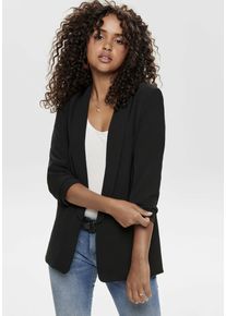 Kurzblazer Only "ONLELLY 3/4 LIFE BLAZER TLR NOOS", Damen, Gr. 38M, schwarz, Web, Obermaterial: 95% Polyester, 5% Elasthan, unifarben, sehr figurbetont normal, Blazer Kurzblazer, Materialmix, regular fit