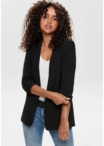Kurzblazer Only "ONLELLY 3/4 LIFE BLAZER TLR NOOS", Damen, Gr. 40L, schwarz, Web, Obermaterial: 95% Polyester, 5% Elasthan, unifarben, sehr figurbetont normal, Blazer Kurzblazer, Materialmix, regular fit, Topseller