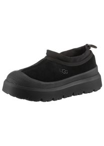 UGG Australia Slipper UGG "TASMAN WEATHER HYBRID", Herren, Gr. 12 (45), schwarz, Synthetik, Textil, Veloursleder, unifarben, Schuhe Slipper, Galoschen, Hausschuh, Outdoorschuh mit markanter Laufsohle