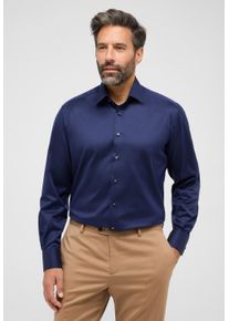 Langarmhemd Eterna "COMFORT FIT", Damen, Gr. 45, Normalgr&ouml;&szlig;en, blau (dunkelblau), Twill, 100% Baumwolle, normal, Manschette, Hemden Langarmhemd, NON IRON (b&uuml;gelfrei)