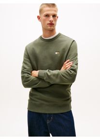 Sweatshirt Tommy Jeans "TJM REG BADGE CREW EXT", Herren, Gr. S, gr&uuml;n (pewter gr&uuml;n tonal), Sweatware, Obermaterial: 100% Baumwolle, regular fit normal, Rundhals, eingesetzt Rippb&uuml;ndchen, Sweatshirts Sweatshirt, Mit Rundhalsausschnitt