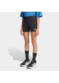 Shorts adidas Sportswear "TECHFIT KURZE LEGGINGS", Damen, Gr. 170, N-Gr, schwarz-wei&szlig; (schwarz, carbon, wei&szlig;,), Obermaterial: 83% Polyester, 17% Elasthan, Hosen Shorts